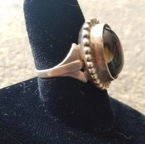 SILVER DEEP PURPLE RING - Picture 2 of 4